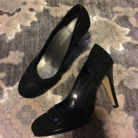 Franco sarto black heels size 8 1/2 - Picture 3 of 4